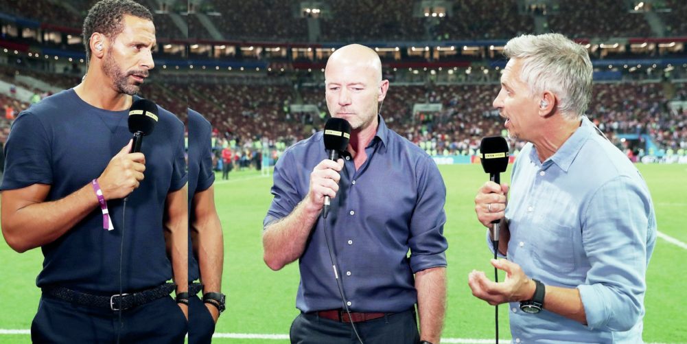 Rio Ferdinand, Alan Shearer and Gary Lineker BBC Sport pundits