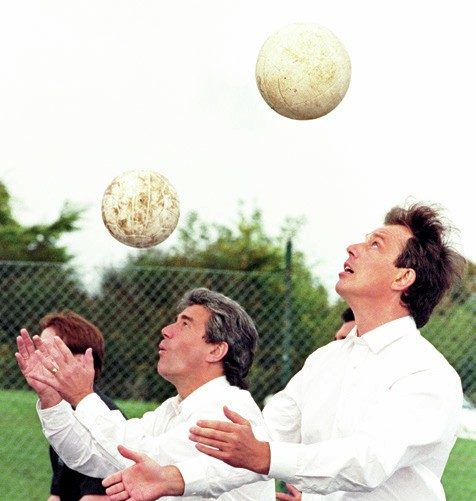 Kevin Keegan and Tony Blair