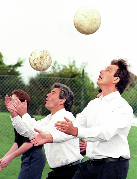 Kevin Keegan and Tony Blair